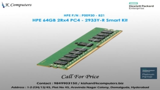 HPE 64GB 2Rx4 PC4-2933Y-R Smart Kit