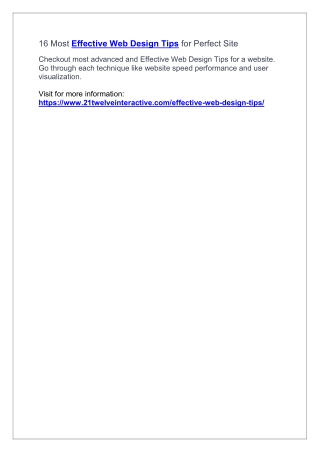 16 Most Effective Web Design Tips for Perfect Site