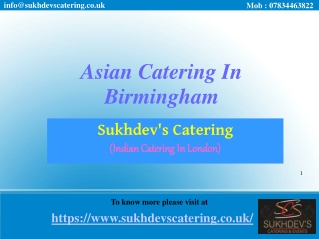 Asian Catering in Birmingham