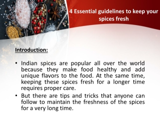 Things you must do to maintain the freshness of your spices for a long time