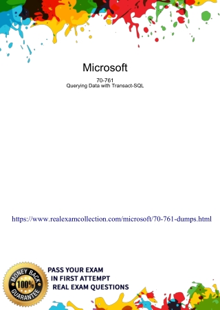Up-to-dated Microsoft 365 70-761| For the Best Performance