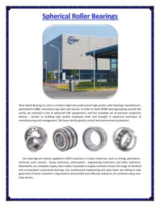 Spherical Roller Bearings