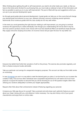 Support On your own Improve With This Excellent Self Help Information and facts!