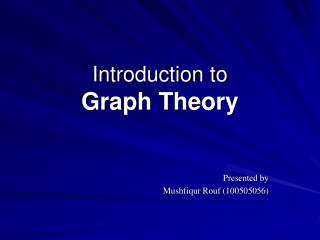 Introduction to Graph Theory