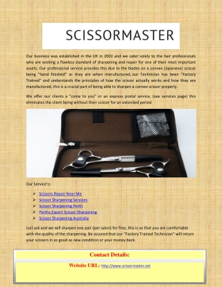 Hairdressing Scissors - Care And Maintenance