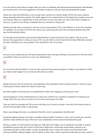 Get Rid Of Your Rut Using This Excellent Self Improvement Assistance
