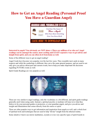 How to Get an Angel Reading (Personal Proof You Have a Guardian Angel)