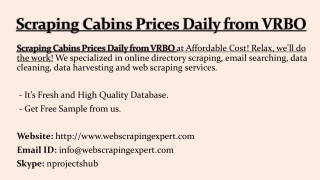 Scraping Cabins Prices Daily from VRBO