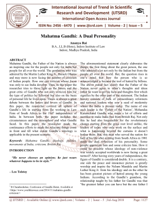 Mahatma Gandhi A Dual Personality