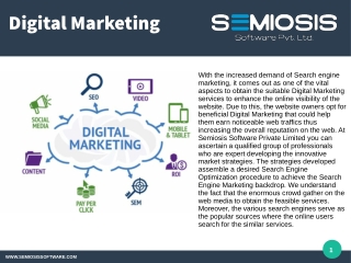 Digital Marketing - SEMIOSIS SOFTWARE