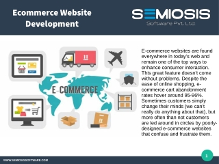 Ecommerce Website Development - SEMIOSIS SOFTWARE