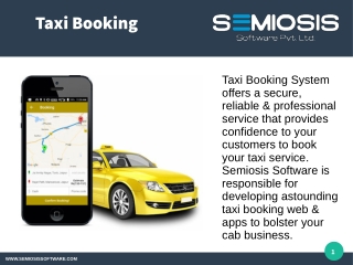 Taxi Booking - SEMIOSIS SOFTWARE