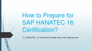 Latest Questions Answers and Exam Guide for SAP HANA Technology (C_HANATEC_16) Certification Exam.