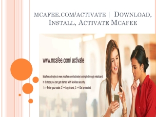 mcafee.com/activate - Install and Activate Mcafee Antivirus on your PC