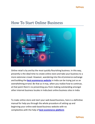 How To Start Online Business