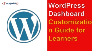 WordPress Dashboard Customization Guide for Learners