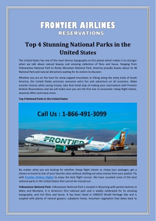 Top 4 Stunning National Parks in The United States
