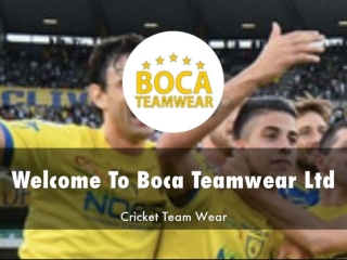 Detail Presentation About Boca Teamwear Ltd