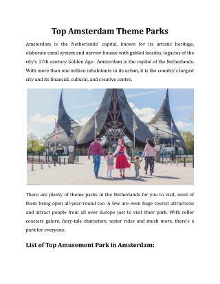 Top Amsterdam Theme Parks
