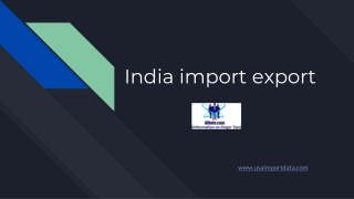 India import export