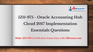 1Z0-975 - Oracle Accounting Hub Cloud 2017 Implementation Essentials Questions