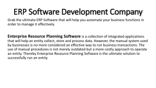 erp software development company