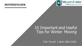 10 Important and Useful Tips for Winter Moving