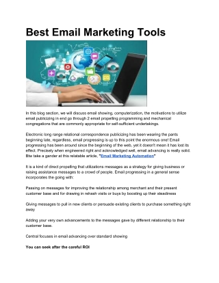 Best Email Marketing Tools