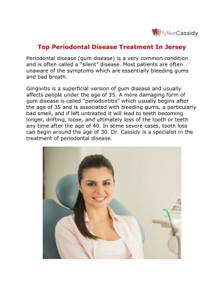 Top periodontal disease treatment in Jersey