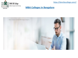 Best Executive MBA Colleges in Bangalore