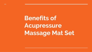 Acupressure Massage Mat Set