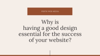 Importance of good web design