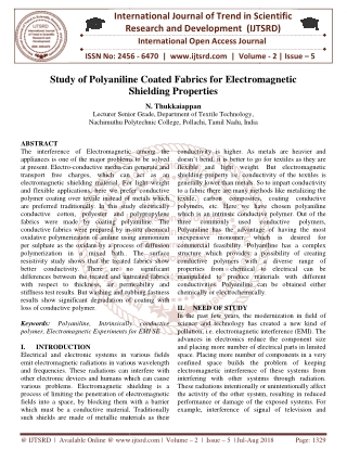 Study of Polyaniline Coated Fabrics for Electromagnetic Shielding Properties