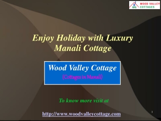 Enjoy Holiday with Luxury Manali Cottage