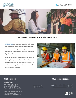Recruitment Solutions In Australia - Globe Group