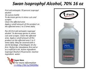 Swan Isoprophyl Alcohol, 70% 16 oz