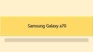Samsung Galaxy a70