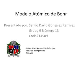 Modelo Atómico de Bohr