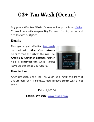 O3  Tan Wash (Ocean)