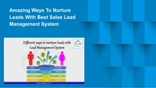 Amazing Ways To Nurture Leads With Best Sales Lead Management System