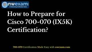 [PDF] Enhance Your Career with Cisco 700-070_ (IX5K) Certification