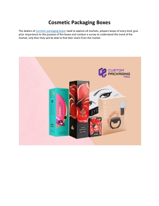 Cosmetic Packaging Boxes