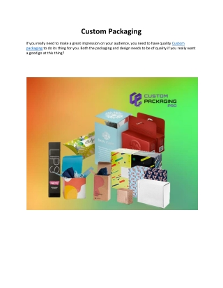 Custom Packaging
