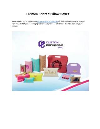 Custom Printed Pillow Boxes