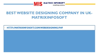 Best website designing company in UK-matrixinfosoft