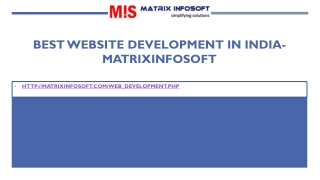 Best website development in India-matrixinfosoft