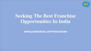 Seeking The Best Franchise Opportunities In India