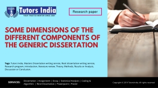 Components of Masters Dissertation Writing - Tutorsindia.com for MyDissertationHelp