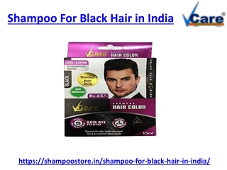 Get the best shampoo for black hair in india