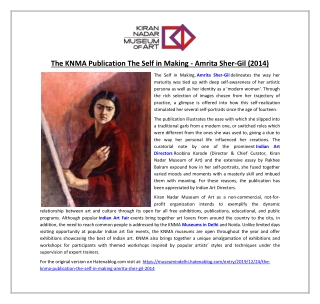 The KNMA Publication: The Self in Making - Amrita Sher-Gil (2014)